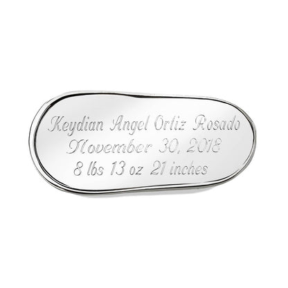 Baby Silver Plate Girl Mary Jane Shoe Room to Engrave