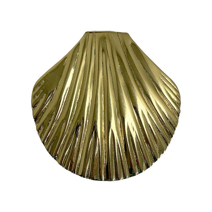 Antiqued Brass Sea Shell Decorative Trinket Box | Storage