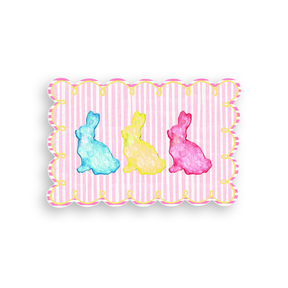 Colorful Bunnies Vinyl Floor Mat
