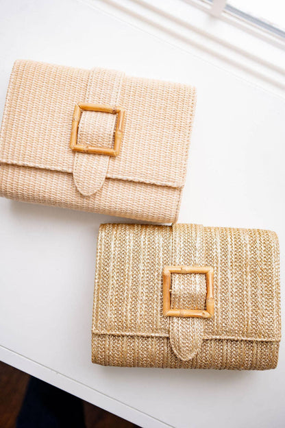 Janie Straw Clutch - WS: Natural