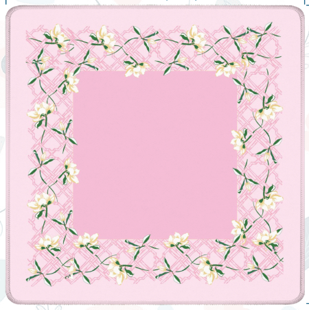 Magnolia Trellis Mahjong Mat: Green