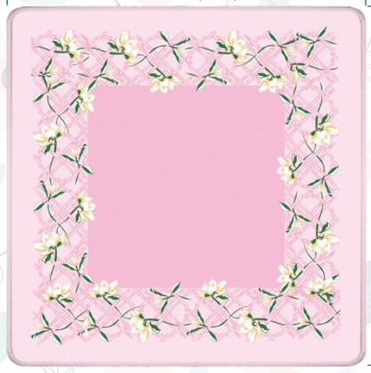 Magnolia Trellis Mahjong Mat: Green