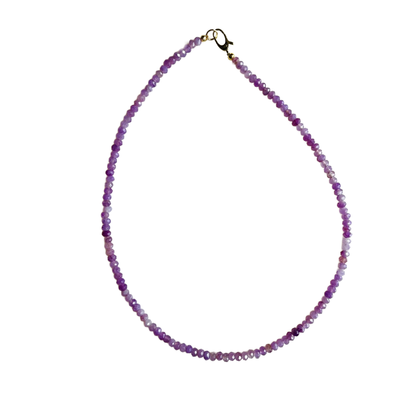 Dainty Candy Gemstone Necklace: Lavender