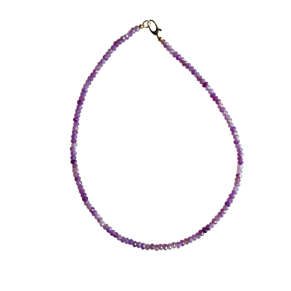 Dainty Candy Gemstone Necklace: Lavender