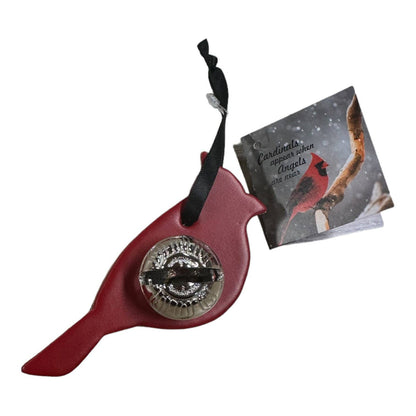 Cardinal Keepsake Bell W/ Black Ribbon: Brass