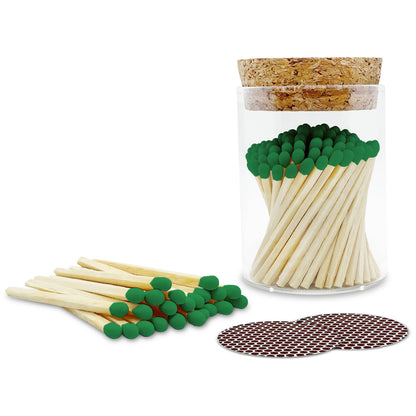 2" Matches in Cork Top Jar - Colors of Your Choice: Rainbow