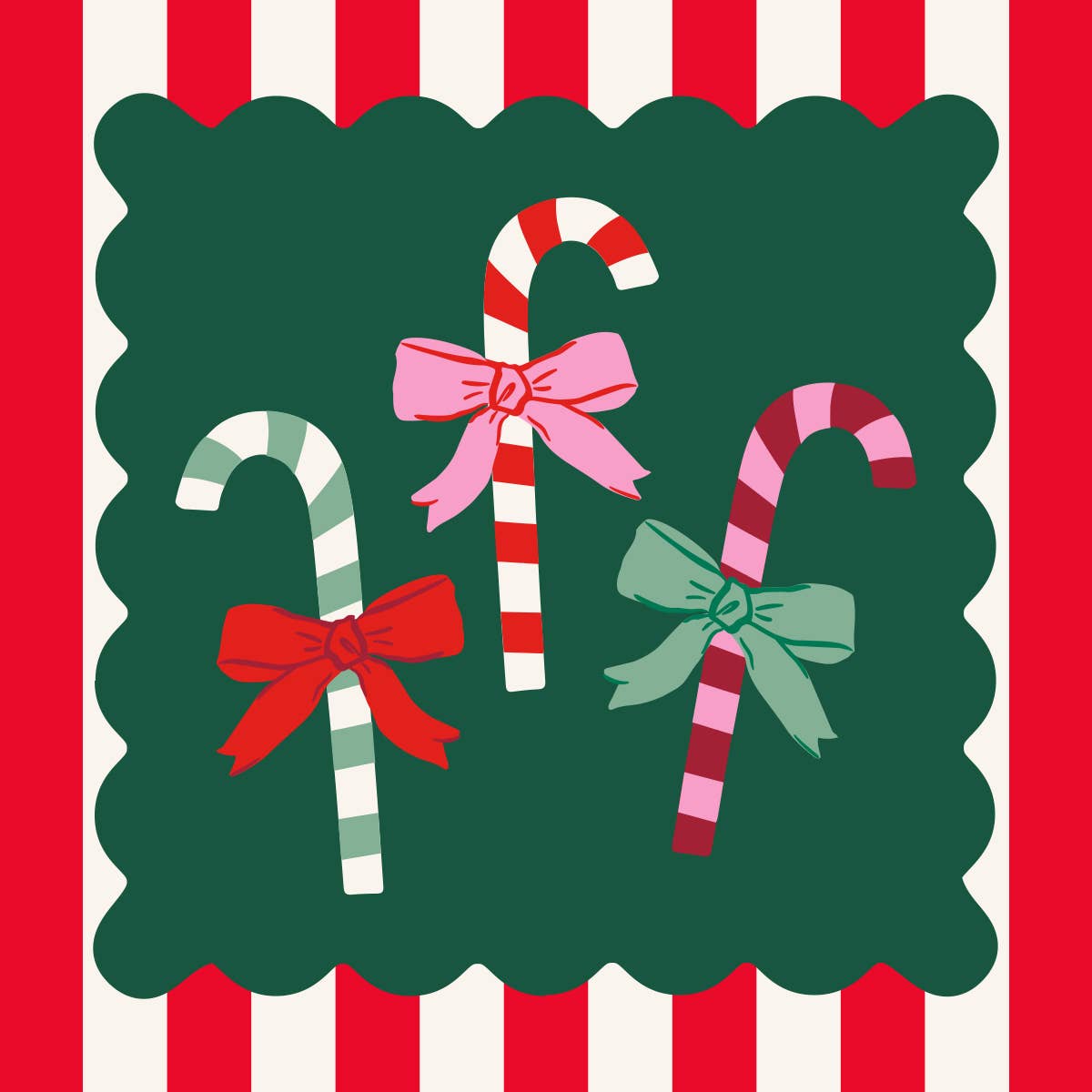 Candy Cane Napkins