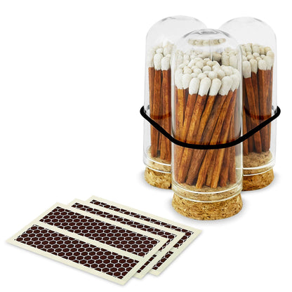 2" Matches + Mini Cloche - Colors of Your Choice + Strikers: White Tip