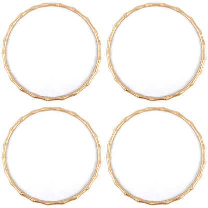 Gracie Round Bamboo Charger White
