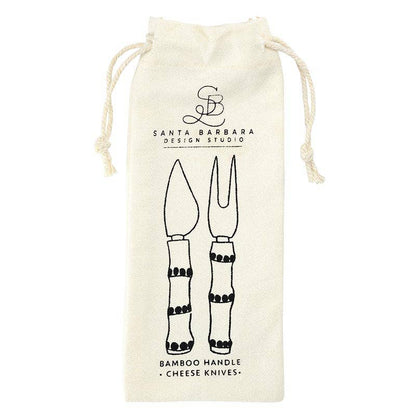 Bamboo Handle Cheese Knives - Set of 2