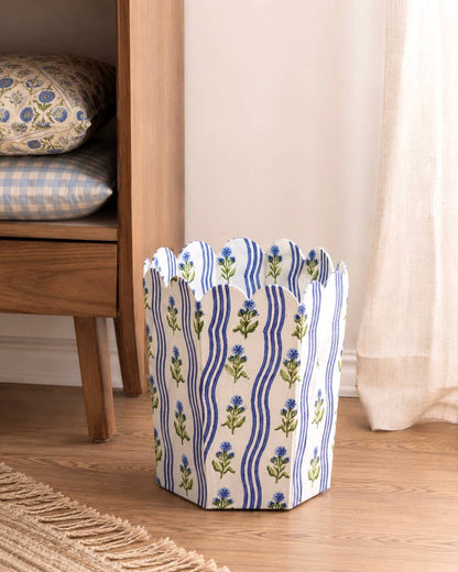 Blue Wastebasket