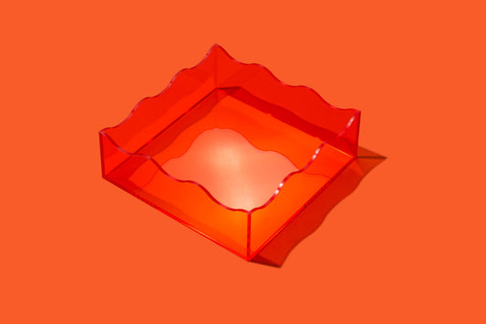 Wavy Tray - Square - Orange