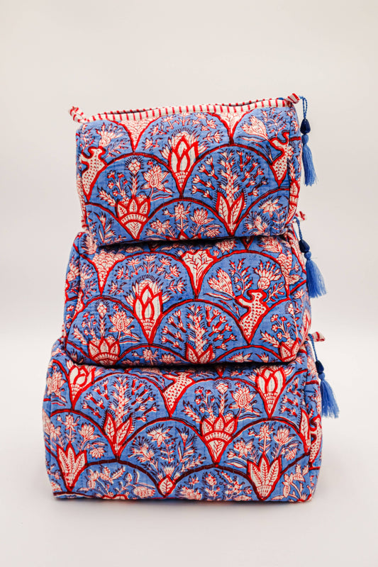 Blue Arch Toiletry Bag: Large