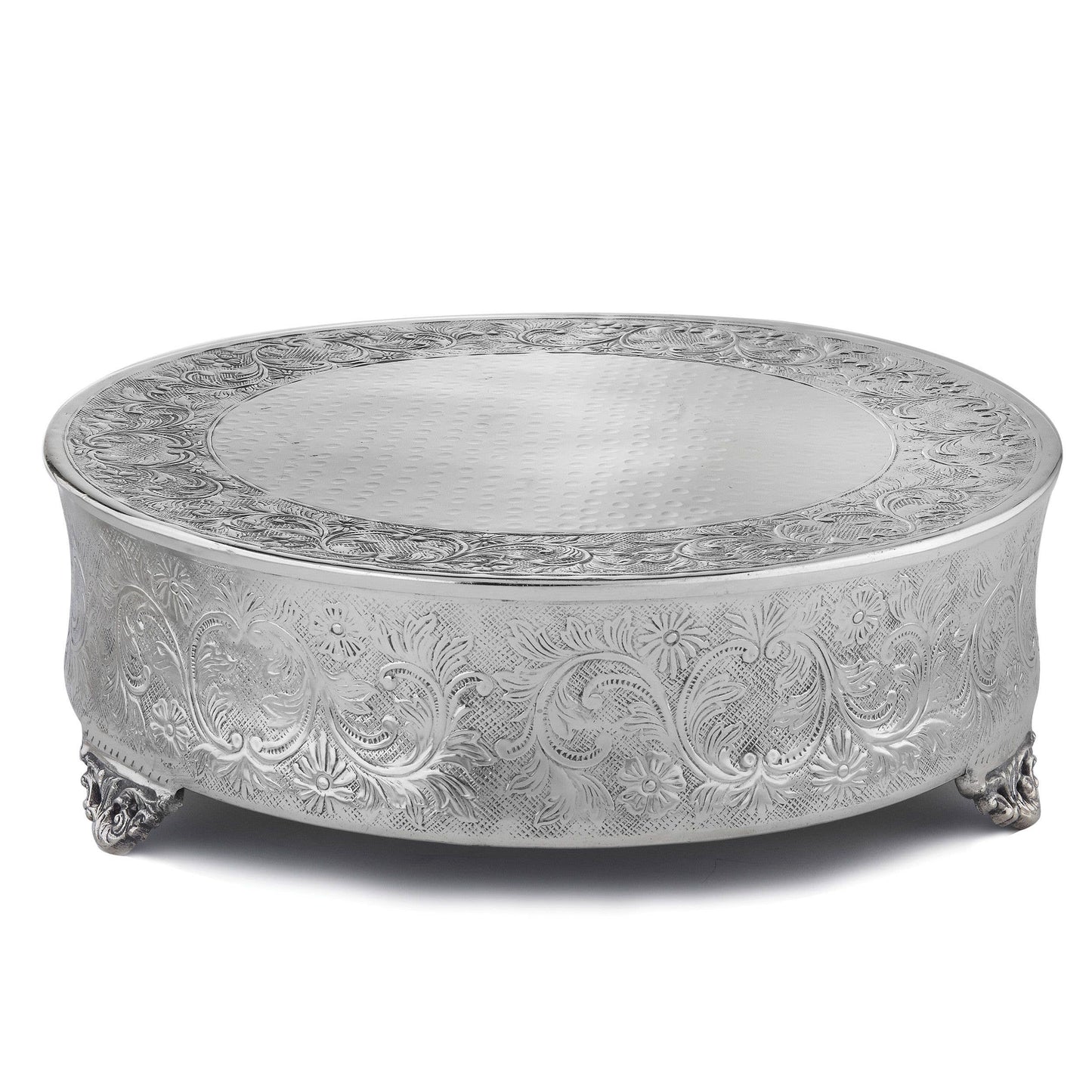 18" Round Ornate Plateau, NiP
