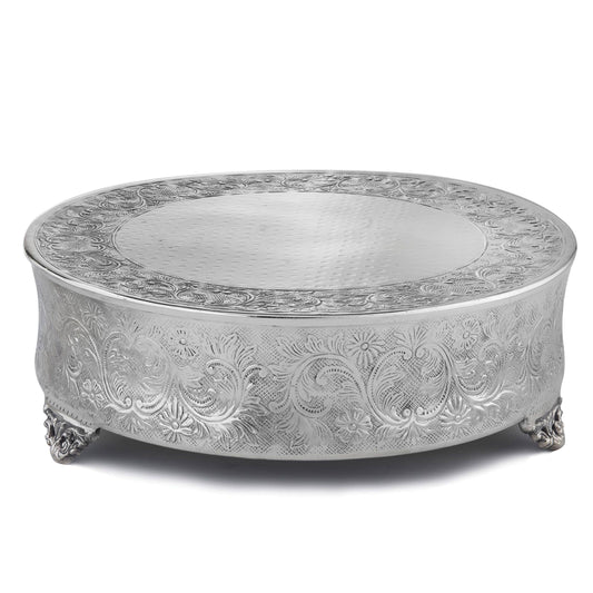 18" Round Ornate Plateau, NiP