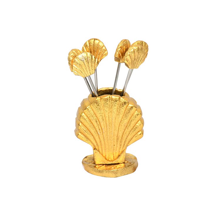 Gold Shell Picks Set of 6