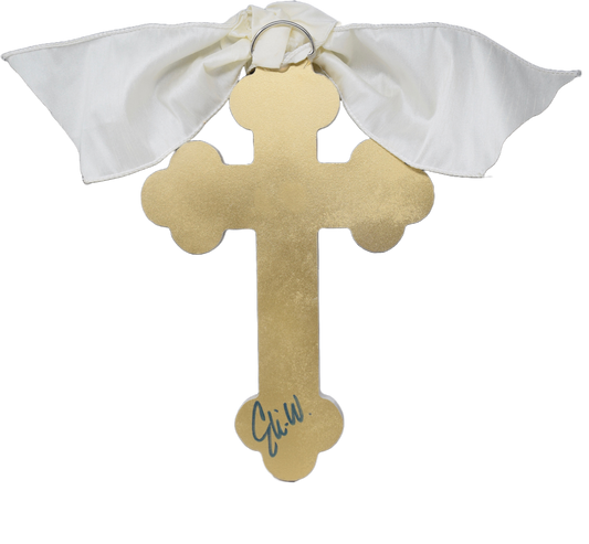 Peace Cross - 12 inches White