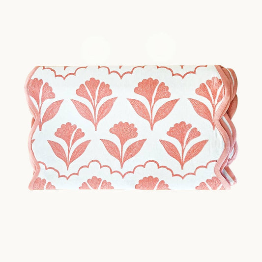 Josephine Rose Block Print Cotton Table Runner