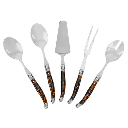 French Home 5-Piece Laguiole Tortoise Shell Hostess Set