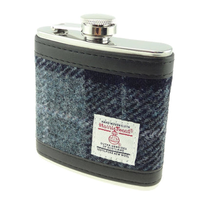 Harris Tweed 6oz Hip Flask - Multi Tartan Variations: MacLeod Tartan