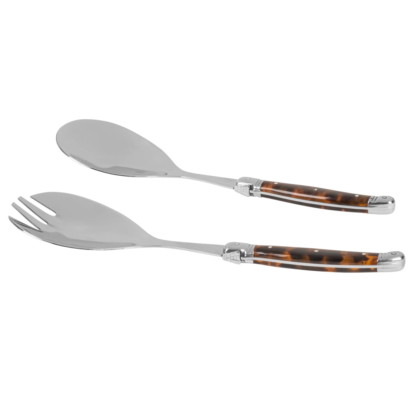 Laguiole Connoisseur Tortoise Shell Salad Servers