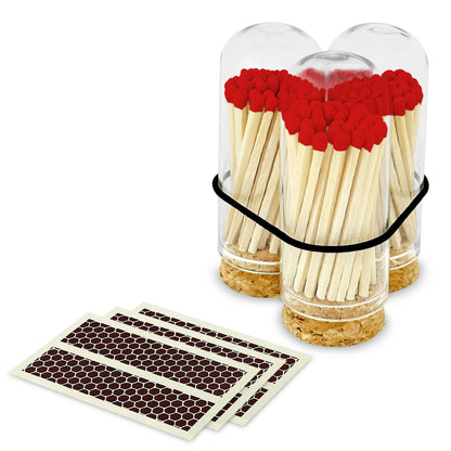 2" Matches + Mini Cloche - Colors of Your Choice + Strikers: White Tip