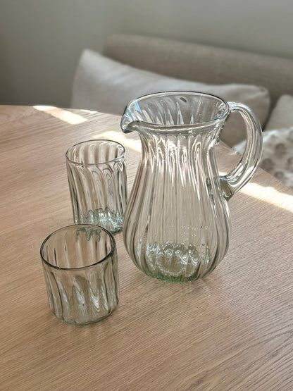 Handblown Fluted Pitcher: Petite