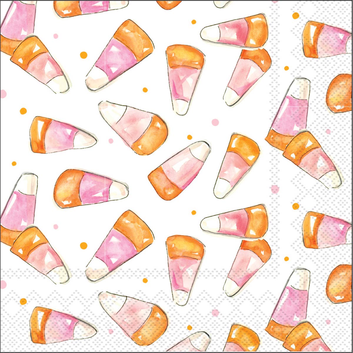 Paper Cocktail Napkin Pack /20 Pink Candy Corn
