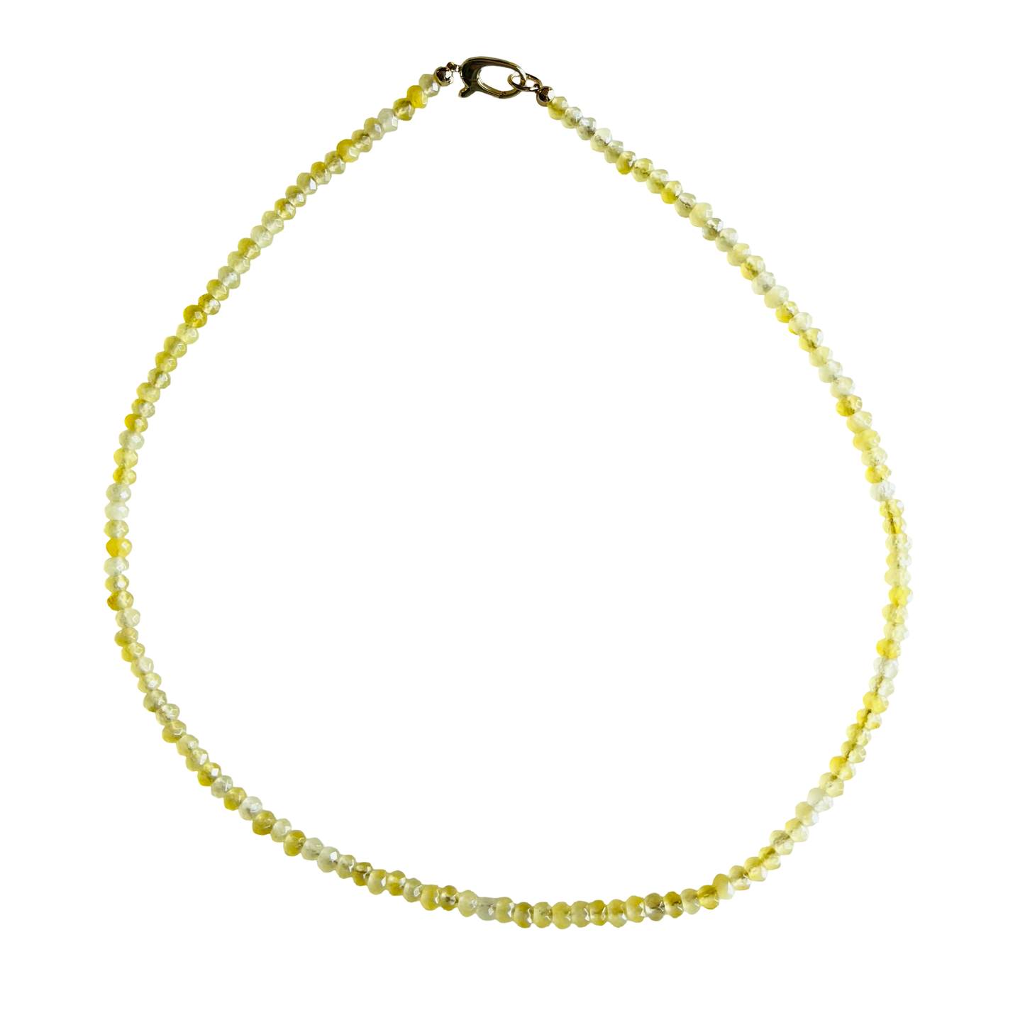 Dainty Candy Gemstone Necklace: Cadet Blue