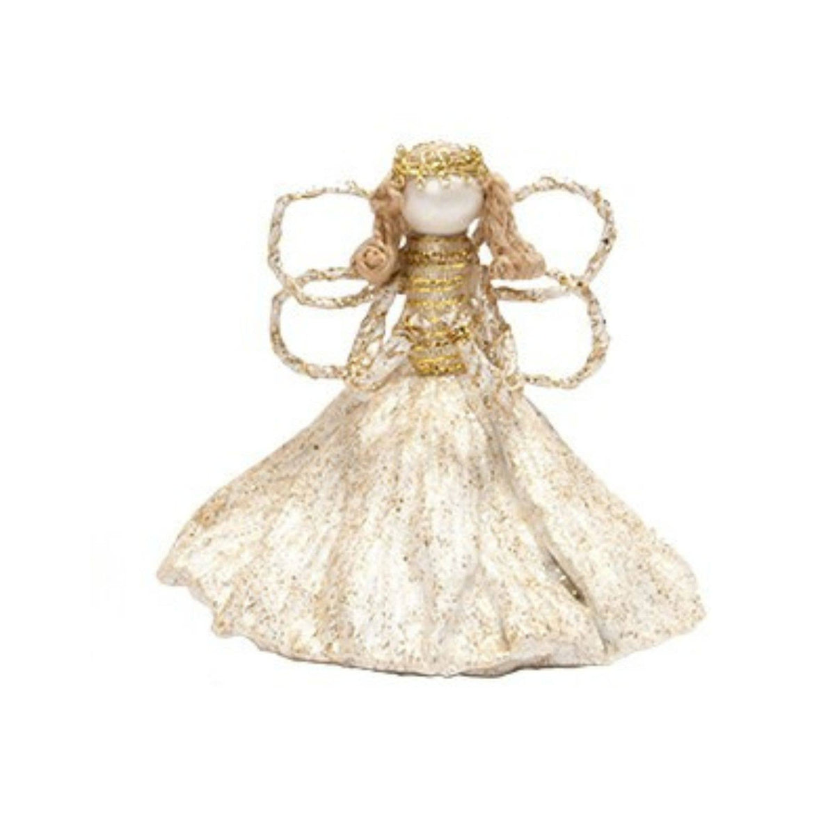 Angel Lotus Pod Ornament: White