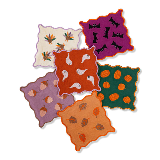 Fall Cocktail Napkin Set of 6