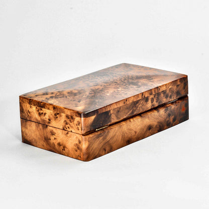 Handcarved Wooden Box Gift Burlwood