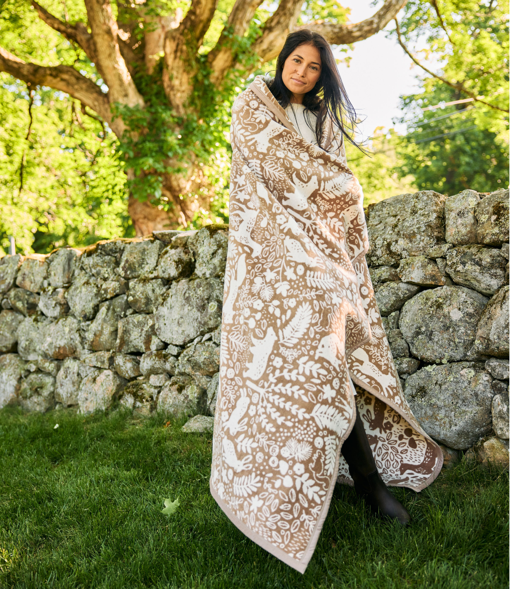 Whimsical Woods Sepia Blanket: Original