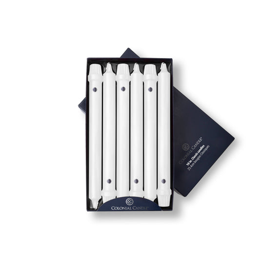 Colonial Candle Classic Taper-Unscented-10in-White