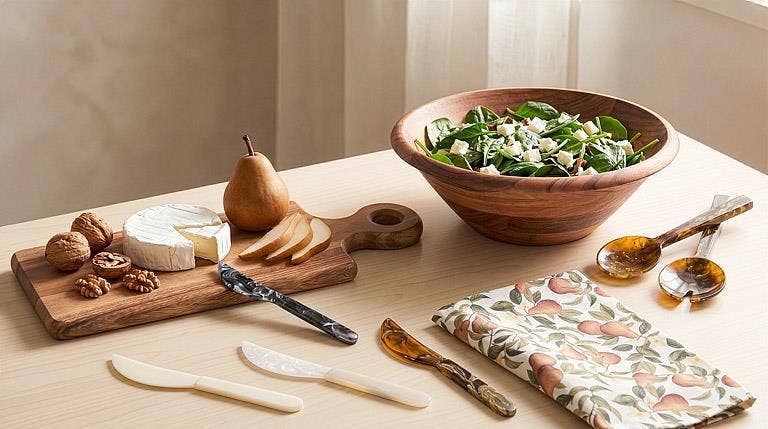 Oversize Brown Salad Servers