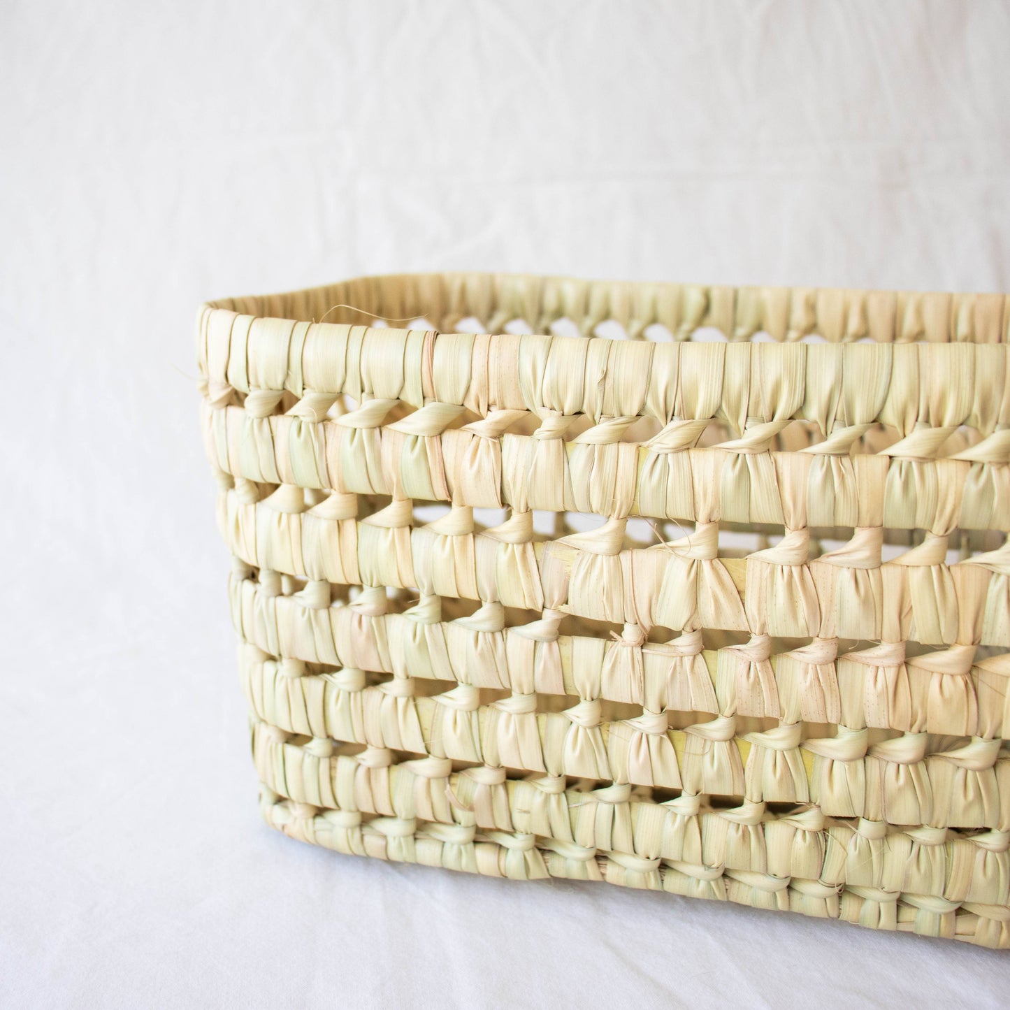 Open Weave Storage Basket: 16"x12"x9" SALE