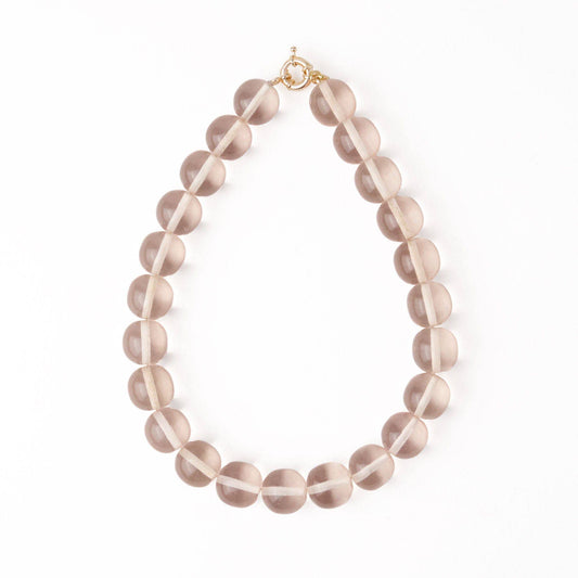Iris Large Resin Bead Necklace Clear Wholesale