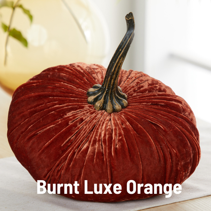 Pumpkin Extra Large Velvet, Fall Accent, Thoughtful Gift: Slate Blue