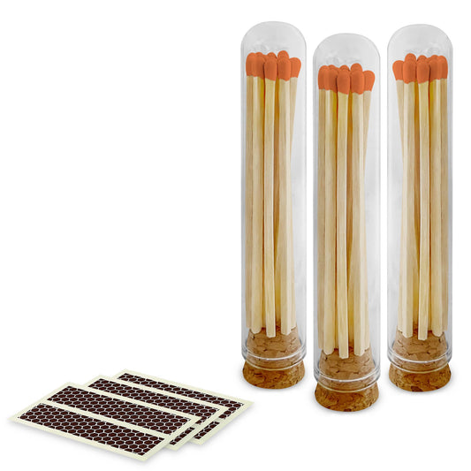 4" Matches + Mini Cloche - Colors of Your Choice + Strikers: Orange