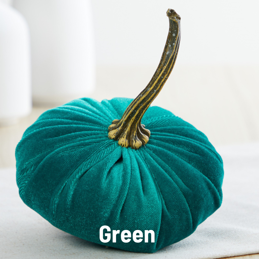 Pumpkin Small Velvet, Valentine's mantel, Autumn table, Gift: Fern