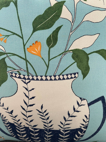 Clementine Floral Throw Pillow with Feather Insert       