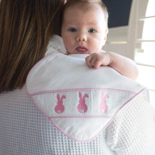 Green Turtle Smocked Burp Cloth