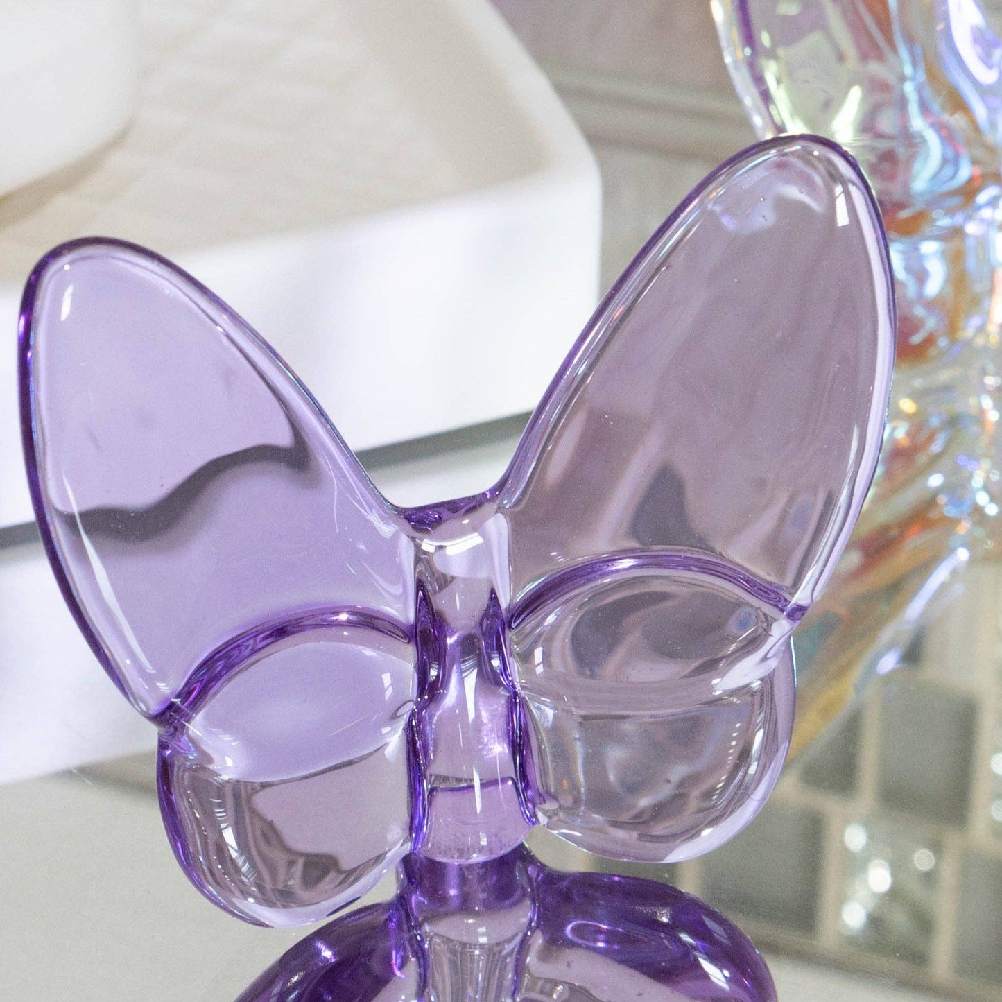 Le Mariposa Crystal Butterfly Figurine in Purple