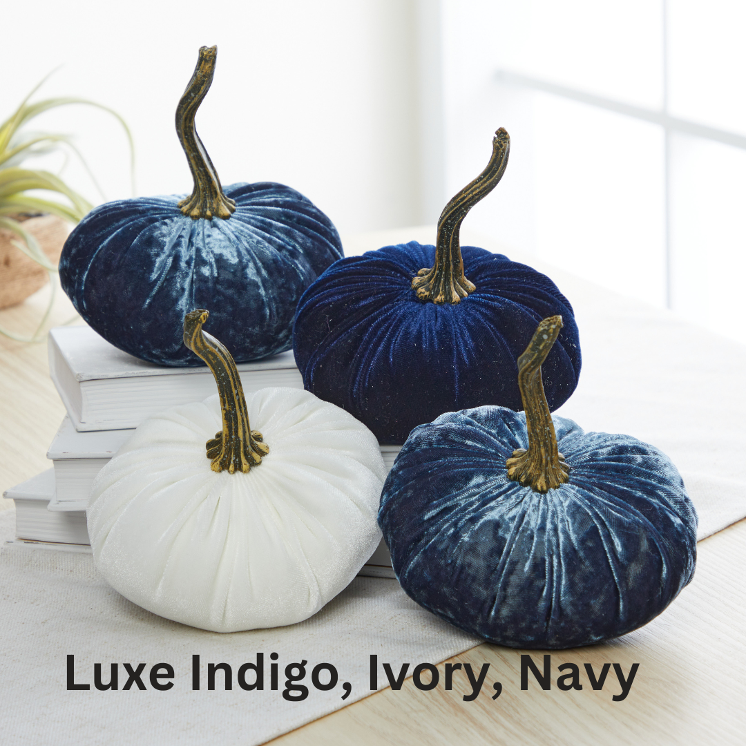 Pumpkin Small Velvet, Valentine's mantel, Autumn table, Gift: Fern
