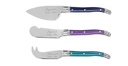 3 Piece Cheese Knives Plum