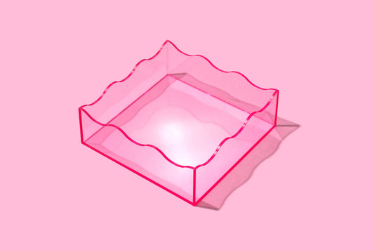 Wavy Tray - Square - Light Pink