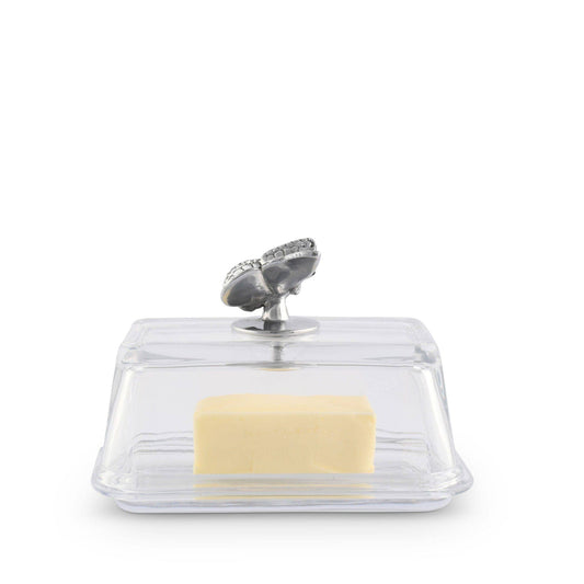 Glass Butter Dish - Butterfly