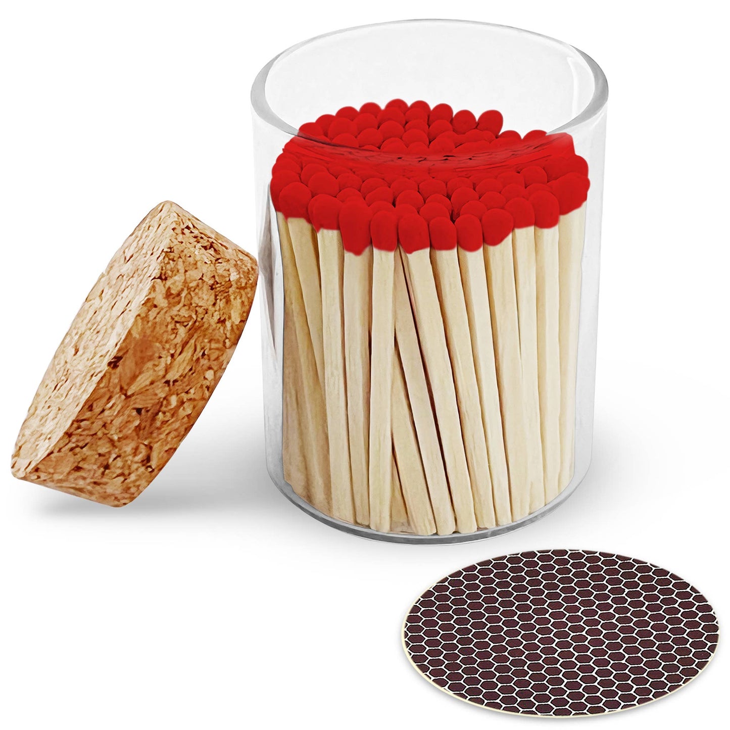 2" Matches in Cork Top Jar - Colors of Your Choice: Rainbow