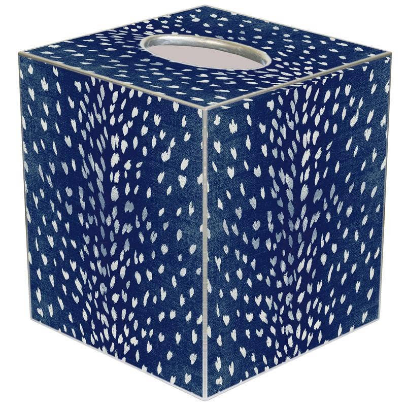 Indigo Antelope Tissue Box Cover