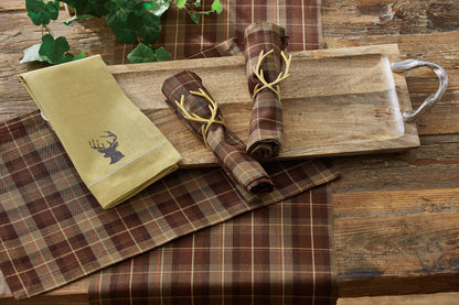 Gold Reindeer Napkin Ring Set of 4